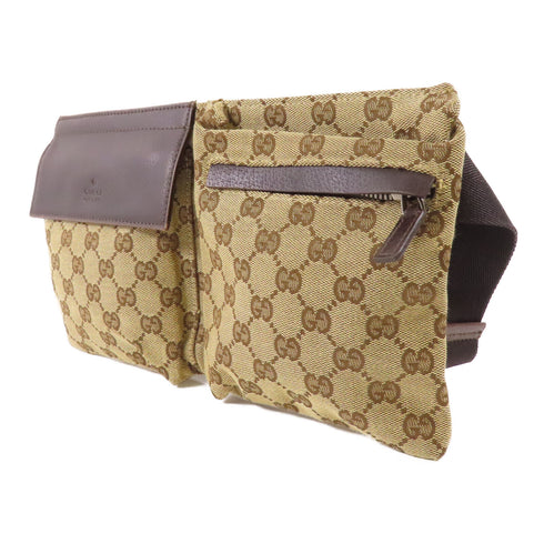 GUCCI GG SHW Waist Bag 28566 Canvas Brown