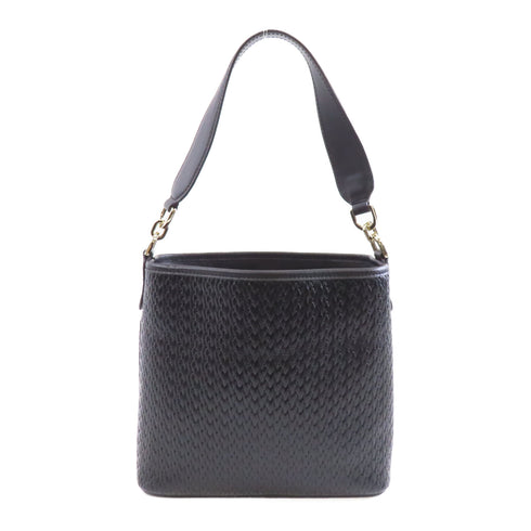 Furla GHW 2way Shoulder Bag 149538 Calfskin Leather Black