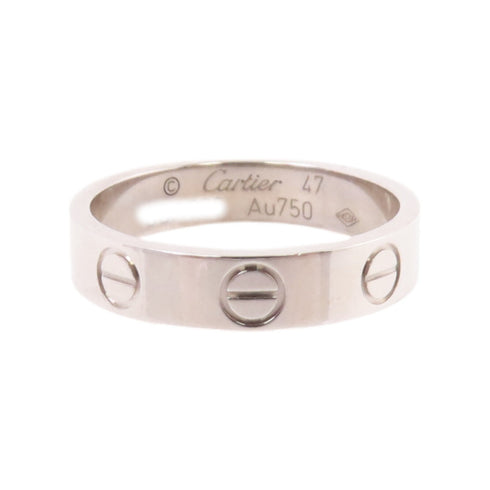 CARTIER Mini Love Ring Cartier#47 US#3.75 18K White Gold