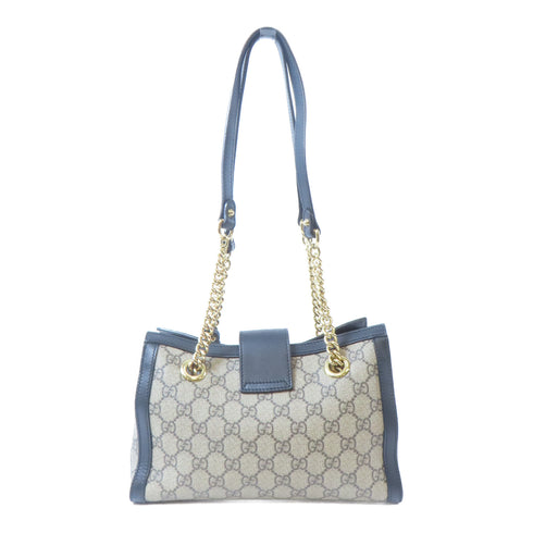 GUCCI GG GHW Padlock Small GG Shoulder Bag 498156 Coated Canvas Brown/Black