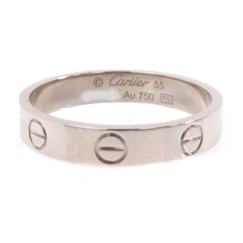 CARTIER Love Ring US#7 Cartier#55 18K White Gold