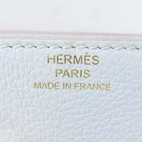 HERMES GHW 2002 Slim Pouch Evercolor Leather Beton/Grey