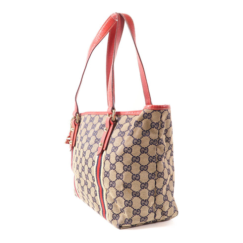 GUCCI GHW Shoulder Tote Bag 137396 GG canvas