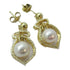 FINE JEWELRY Earrings 14K Yellow Gold/PVC Gold/White