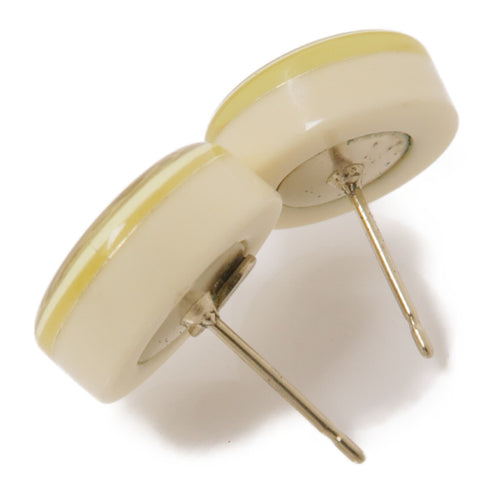 CHANEL CC Earrings PVC Gold