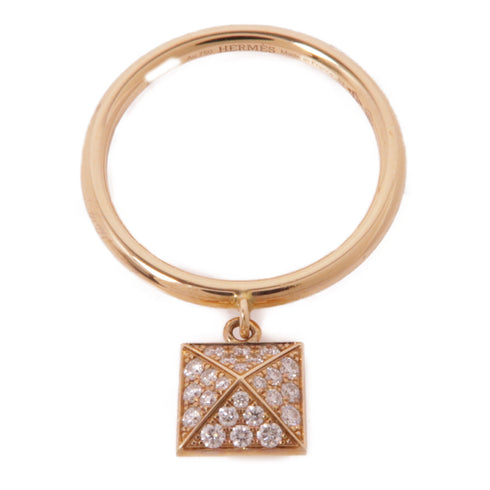 HERMES Clou D'H Ring 18K Rose Gold US#6