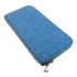 BOTTEGA VENETA BV SHW Long Wallet Intrecciato Calfskin Leather Blue