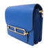 HERMES GHW Mini Roulis Shoulder Bag Evercolor Leather Blue