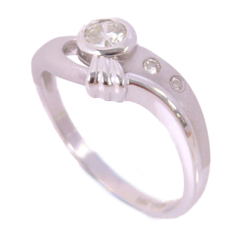 Fine Jewelry Diamond Ring US#6 18K White Gold