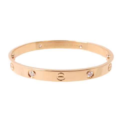 CARTIER 4Diamonds Love Bracelet Classic Model Cartier#17 B6069917 18K Rose Gold