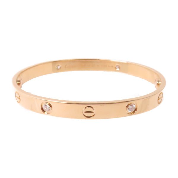 CARTIER 4Diamonds Love Bracelet Classic Model Cartier#17 B6069917 18K Rose Gold