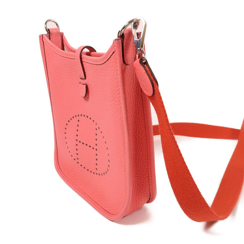 HERMES PHW Evelyne TPM Shoulder Bag Taurillon Clemence Leather Rose Azalee