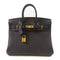 HERMES GHW Birkin 25 Handbag Togo Leather Noir Black