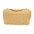 CHANEL Quilted CC GHW Chain Shoulder Bag Calfskin Leather Beige