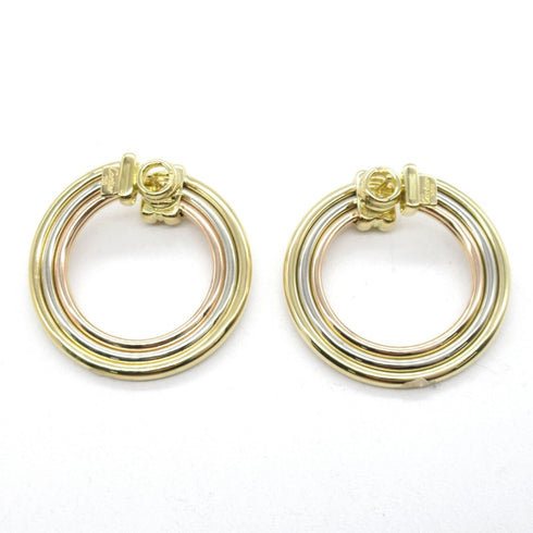 CARTIER Trinity Earrings 18 K Yellow White Pink Gold