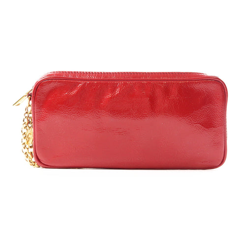 SAINT LAURENT YSL GHW Clutch Bag Pouch Patent Leather