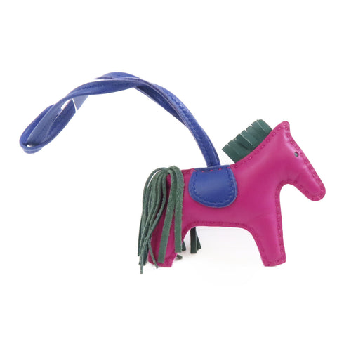 HERMES Rodeo PM Charm Veau Swift Leather Rose Purple Green Blue