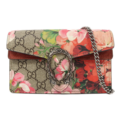 GUCCI GG SHW Dionysus Bloom Chain Shoulder Bag 476432 GG Supreme Brown/Red/Green
