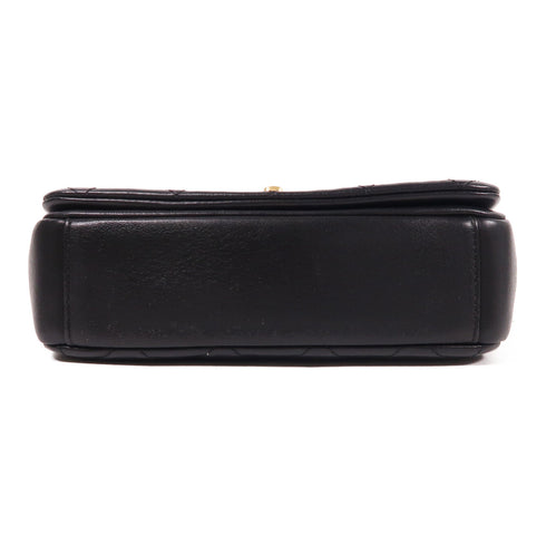 CHANEL CC GHW Chain Shoulder Bag Calfskin Leather Black v5