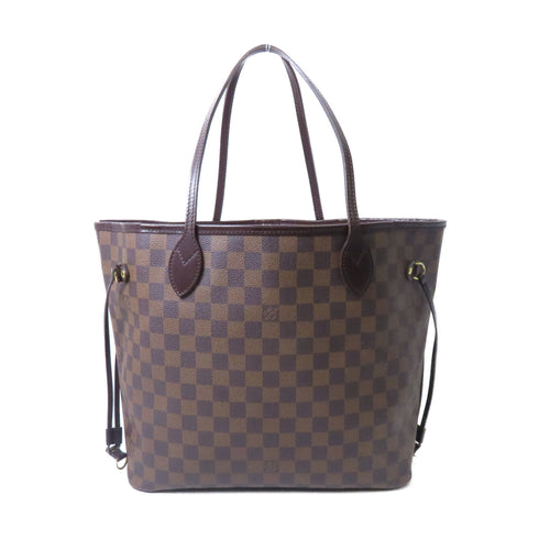 LOUIS VUITTON LV GHW Neverfull MM Tote Bag N51105 Damier Ebene Brown v1