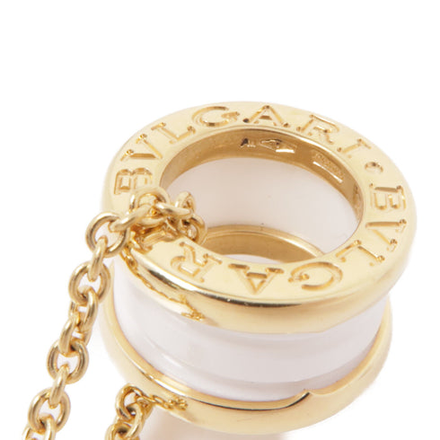 BVLGARI B-Zero1 Necklace 18K Yellow Gold Ceramic Gold/White
