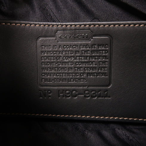 COACH GHW Shoulder Bag Calfskin Leather Black v1