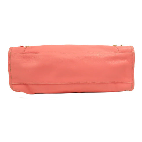 BALENCIAGA GHW Le City Bag 2 Way Shoulder Bag Handbag Calfskin Leather Pink