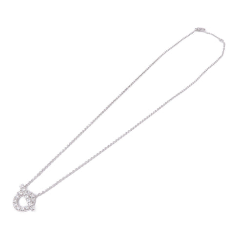 HERMES Finesse Pendant Necklace Diamond 18K White Gold