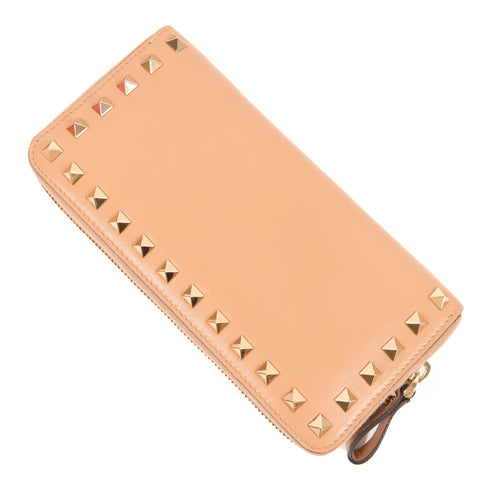 Valentino GHW Long Wallet KWOP0645BOL Leather Beige
