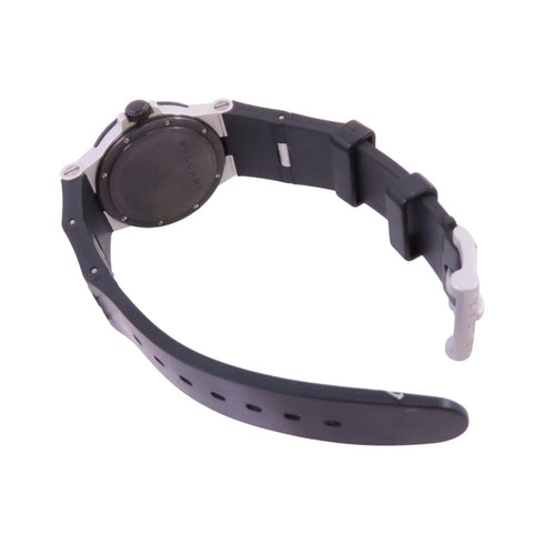 BVLGARI Diagono AL32A Quartz Watch Rubber Belt Aluminium