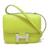 HERMES PHW Mini Constance 18 Shoulder Crossbody Bag Epsom Leather Lime Yellow
