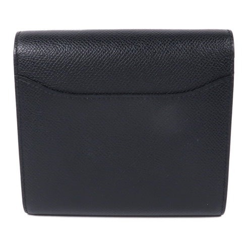 HERMES GHW Constance Wallet Veau Epsom Leather Noir