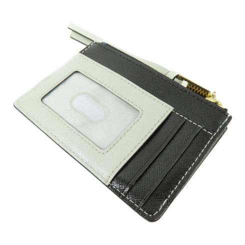 MARC JACOBS GHW Card Case M0014283 Leather Blue/Grey/Black