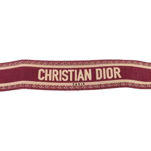 Christian Dior CD GHW Shoulder Strap Canvas Wine-Red