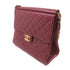 CHANEL Quilted GHW CC Chain Shoulder Bag Calfskin Leather Wine-Red