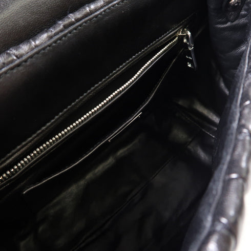 MIU MIU SHW 2 Way Bag Calfskin Leather Black