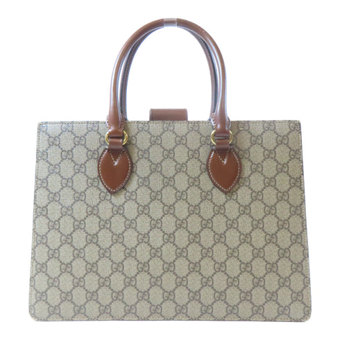 GUCCI GG GHW GG Supreme Handbag 2 Way Bag 409531 Coated Canvas Brown