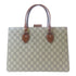 GUCCI GG GHW GG Supreme Handbag 2 Way Bag 409531 Coated Canvas Brown