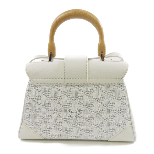 GOYARD SHW Saigon 2way Shoulder Bag Leather White