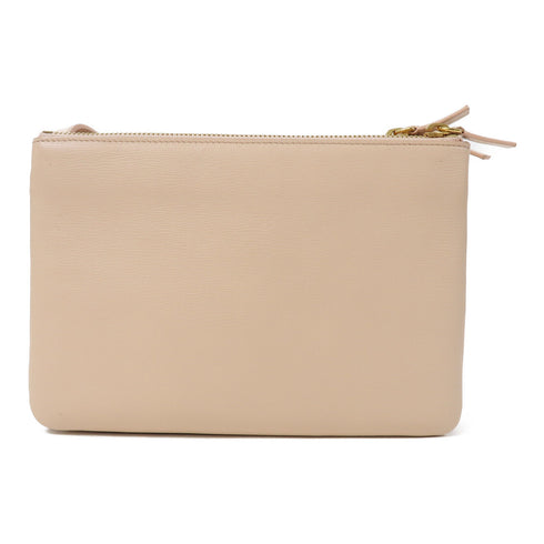 CELINE GHW Trio Shoulder Bag Calfskin Leather Pink