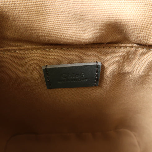 Chloe GHW Bucket Bag 2 Way Shoulder Calfskin Leather Dark Turquoise