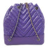 CHANEL Herringbone CC Gabrielle Backpack/Rucksack Calfskin Leather Purple