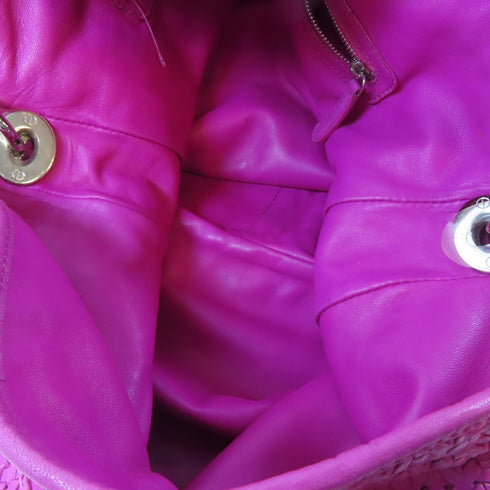 Christian Dior CD SHW Shoulder Handbag Calfskin Leather Pink