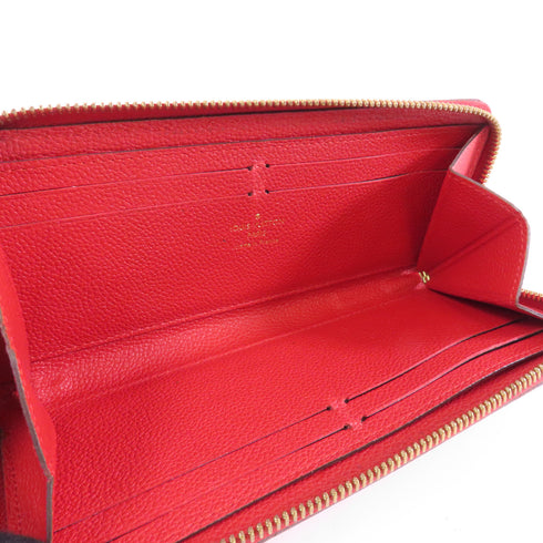 LOUIS VUITTON LV GHW Clemence Long Wallet M60169 Monogram Empreinte Red