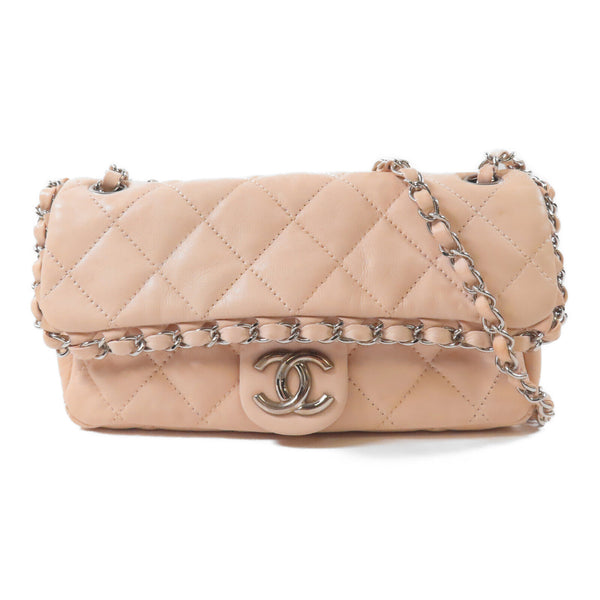 CHANEL CC SHW Chain Shoulder Bag Calfskin Leather v5