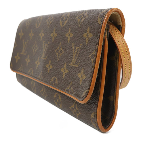 LOUIS VUITTON LV GHW Pochette Twin Shoulder Bag M51852 Monogram Brown