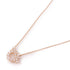HERMES Finesse Pendant Necklace 18K Pink Gold Diamond