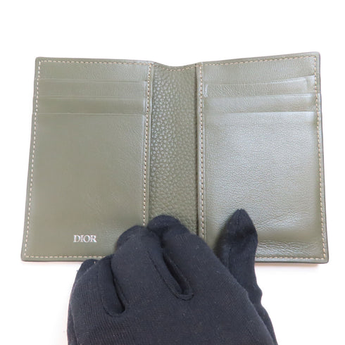 Christian Dior CD Card Case LESCH138CDI Calfskin Leather Green