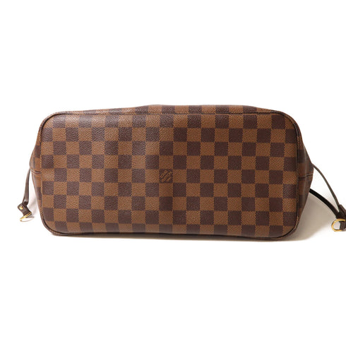 LOUIS VUITTON LV GHW Neverfull MM Shoulder Tote Bag N51105 Damier Brown v4