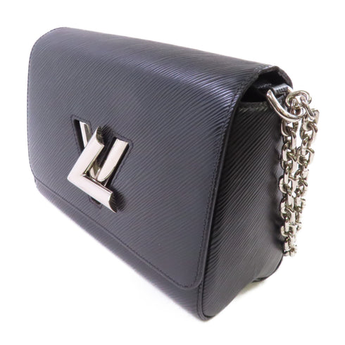 LOUIS VUITTON LV Twist MM Chain Shoulder Bag M50282 Epi Leather Black